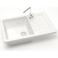 Кухонная мойка MARRBAXX Карельский камень модель 16/G31 (белый) - Превью изображения №2 — Интернет-магазин Time-Shop