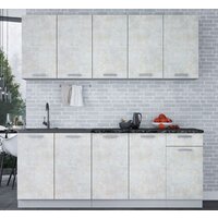 Готовая кухня Интерлиния Мила Лайт 2.0 (бетон лайт/бетон лайт/кастилло темный) - Превью изображения №4 — Интернет-магазин Time-Shop