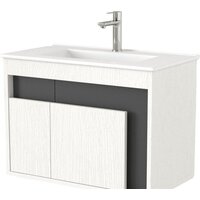  Дабер Тумба под умывальник 016 70 Т16.7.0.20 (белый древесный/серый) - Превью изображения №1 — Интернет-магазин Time-Shop