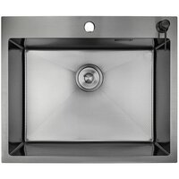 Кухонная мойка Stellar Decor S7050NB-D (нано черный) - Превью изображения №5 — Интернет-магазин Time-Shop