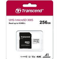 Карта памяти Transcend microSDXC 300S 256GB (с адаптером) - Превью изображения №3 — Интернет-магазин Time-Shop