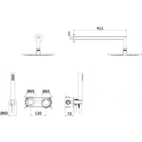 Душевая система  Ganzer GZ19164-G - Превью изображения №19 — Интернет-магазин Time-Shop