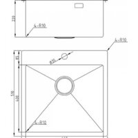 Кухонная мойка Milacio Denia 51 Steel MC.77489 (вороненая сталь) - Превью изображения №6 — Интернет-магазин Time-Shop