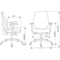 Офисное кресло Бюрократ CH-545SL 38-417 (серый) - Превью изображения №5 — Интернет-магазин Time-Shop