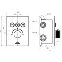 Душевая система  Rubineta Thermo-3F-Olo SQ 625040 - Превью изображения №8 — Интернет-магазин Time-Shop