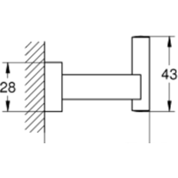 Крючок для ванны Grohe Essentials Cube 40511001 (хром) - Превью изображения №2 — Интернет-магазин Time-Shop