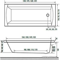 Ванна Excellent Aquaria 170х75 - Превью изображения №4 — Интернет-магазин Time-Shop