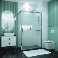 Душевой уголок Grossman Style 130x100x195 120.K33.05.1310.10.00 (хром/стекло прозрачное) - Превью изображения №9 — Интернет-магазин Time-Shop