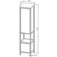  Cersanit Шкаф-пенал Botanique 30 63016 - Превью изображения №6 — Интернет-магазин Time-Shop