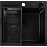 Кухонная мойка Roxen Snake 560220-50-BS (50*48) PVD графит/текстурная поверхность (с коландером и дозатором) - Превью изображения №7 — Интернет-магазин Time-Shop