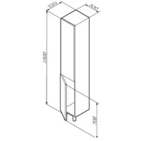  AM.PM Шкаф-пенал для ванной Gem M90CSR0306WG - Превью изображения №4 — Интернет-магазин Time-Shop