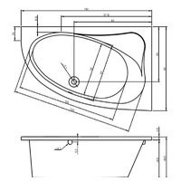 Фронтальный экран под ванну Riho Lyra 140x90x57 R 209269 P051N0500000000 - Превью изображения №2 — Интернет-магазин Time-Shop