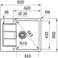 Кухонная мойка Franke Sirius 2.0 S2D 611-62 (500) Tectonite 143.0628.363 (белый) - Превью изображения №2 — Интернет-магазин Time-Shop