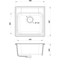 Кухонная мойка GranFest QUARZ GF-Z48 (черный) - Превью изображения №2 — Интернет-магазин Time-Shop