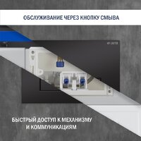 Унитаз подвесной Lauter Longer 2110822 с кнопкой 219704HD (узкая, черный) - Превью изображения №13 — Интернет-магазин Time-Shop