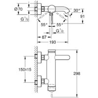 Смеситель Grohe Essence 25250AL1 - Превью изображения №2 — Интернет-магазин Time-Shop