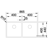 Кухонная мойка Blanco Claron 400/400-IF 521617 - Превью изображения №2 — Интернет-магазин Time-Shop