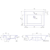 Умывальник Kirovit Оскар 750 - Превью изображения №3 — Интернет-магазин Time-Shop