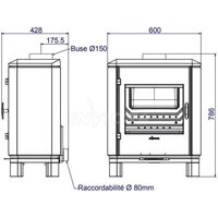 Свободностоящая печь-камин Invicta Carolo Zen 6162-49 - Превью изображения №3 — Интернет-магазин Time-Shop