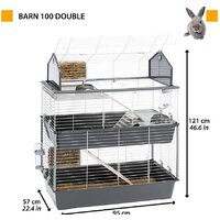 Клетка Ferplast Barn 100 Double 57069611 - Превью изображения №2 — Интернет-магазин Time-Shop