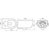 Унитаз подвесной Berges Wasserhaus Ego XL Rimless 083211 (с сиденьем) - Превью изображения №6 — Интернет-магазин Time-Shop