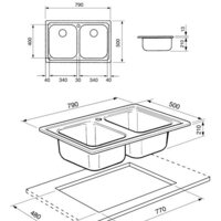 Кухонная мойка Smeg SP792-2 - Превью изображения №2 — Интернет-магазин Time-Shop