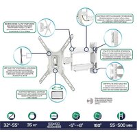 Кронштейн для телевизора Onkron M4 (белый) - Превью изображения №5 — Интернет-магазин Time-Shop