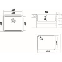 Кухонная мойка Ukinox Лофт LOB450.400-GT10P - Превью изображения №4 — Интернет-магазин Time-Shop
