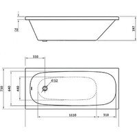 Ванна Berges Wasserhaus Nelu 170x75 050023 - Превью изображения №7 — Интернет-магазин Time-Shop