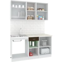 Готовая кухня Кортекс-мебель Корнелия Экстра 1.5м (дуб сонома/венге/королевский опал) - Превью изображения №2 — Интернет-магазин Time-Shop