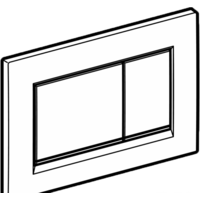 Панель смыва Geberit Sigma 30 New 30 115.893.JT.1 (белый матовый/хром глянцевый) - Превью изображения №2 — Интернет-магазин Time-Shop