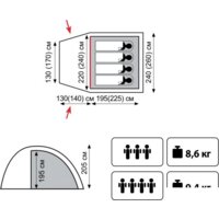 Кемпинговая палатка TRAMP Bell 4 v2 - Превью изображения №2 — Интернет-магазин Time-Shop