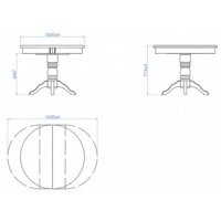 Кухонный стол Мебель-класс Прометей (сатин) - Превью изображения №3 — Интернет-магазин Time-Shop