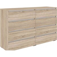 Кортекс-мебель Бари 160 8ш (дуб сонома/дуб сонома/белый)