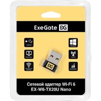 Wi-Fi адаптер ExeGate EX-W6-TX20U Nano EX300391RUS - Превью изображения №3 — Интернет-магазин Time-Shop