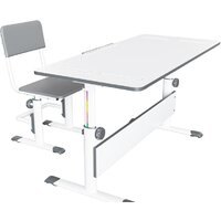 Парта Polini Kids City D2 (без стула, белый/серый) - Превью изображения №2 — Интернет-магазин Time-Shop