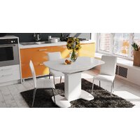 Кухонный стол Трия Портофино СМ(ТД)-105.01.11(1) (белый глянец/стекло белое) - Превью изображения №3 — Интернет-магазин Time-Shop