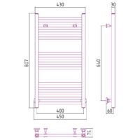 Полотенцесушитель Сунержа Модус 800х400 00-0250-8040 - Превью изображения №3 — Интернет-магазин Time-Shop