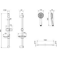 Душевой гарнитур  Aquatek Бетта AQ2015MB (черный матовый) - Превью изображения №11 — Интернет-магазин Time-Shop
