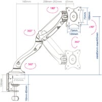 Кронштейн для монитора Arm Media LCD-T21 (черный) - Превью изображения №3 — Интернет-магазин Time-Shop