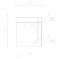  Onika Тумба под умывальник Ирис 50.01 105018 - Превью изображения №2 — Интернет-магазин Time-Shop