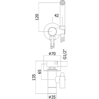 Гигиенический душ Paffoni Tweet Round ZDUP110CR - Превью изображения №2 — Интернет-магазин Time-Shop