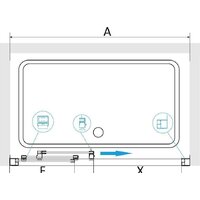 Душевая дверь RGW CL-111 410911111-11 110 (хром/прозрачное стекло) - Превью изображения №2 — Интернет-магазин Time-Shop