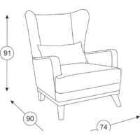 Интерьерное кресло Нижегородмебель Оскар ТК 313 (толидо 08) - Превью изображения №2 — Интернет-магазин Time-Shop