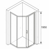 Душевой уголок RGW PA-86 38088692-11 90x120 (хром/прозрачное стекло) - Превью изображения №2 — Интернет-магазин Time-Shop