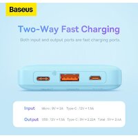 Внешний аккумулятор Baseus Airpow Fast Charge Power Bank 20W 20000mAh (голубой) - Превью изображения №8 — Интернет-магазин Time-Shop