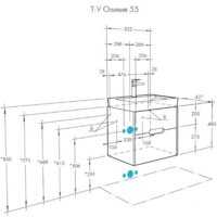  Акватон Тумба под умывальник Оливия 55 1A254201OLVG0 - Превью изображения №4 — Интернет-магазин Time-Shop