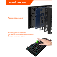 Клавиатура Royal Kludge RK100 RGB (черный, RK Red) - Превью изображения №12 — Интернет-магазин Time-Shop