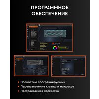 Клавиатура Royal Kludge RK100 RGB (черный, RK Red) - Превью изображения №11 — Интернет-магазин Time-Shop