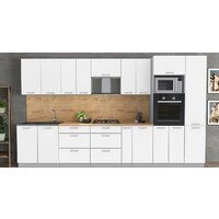 Готовая кухня Интерлиния Мила Лайт 3.6 ВТ (белый платинум/белый платинум/дуб бунратти) - Превью изображения №2 — Интернет-магазин Time-Shop